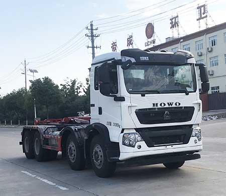 重汽前四后八勾臂式垃圾車